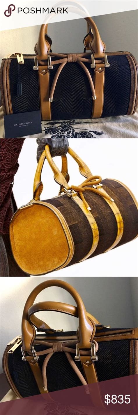 Burberry Prorsum Nubuck Owl Barrel Bag 